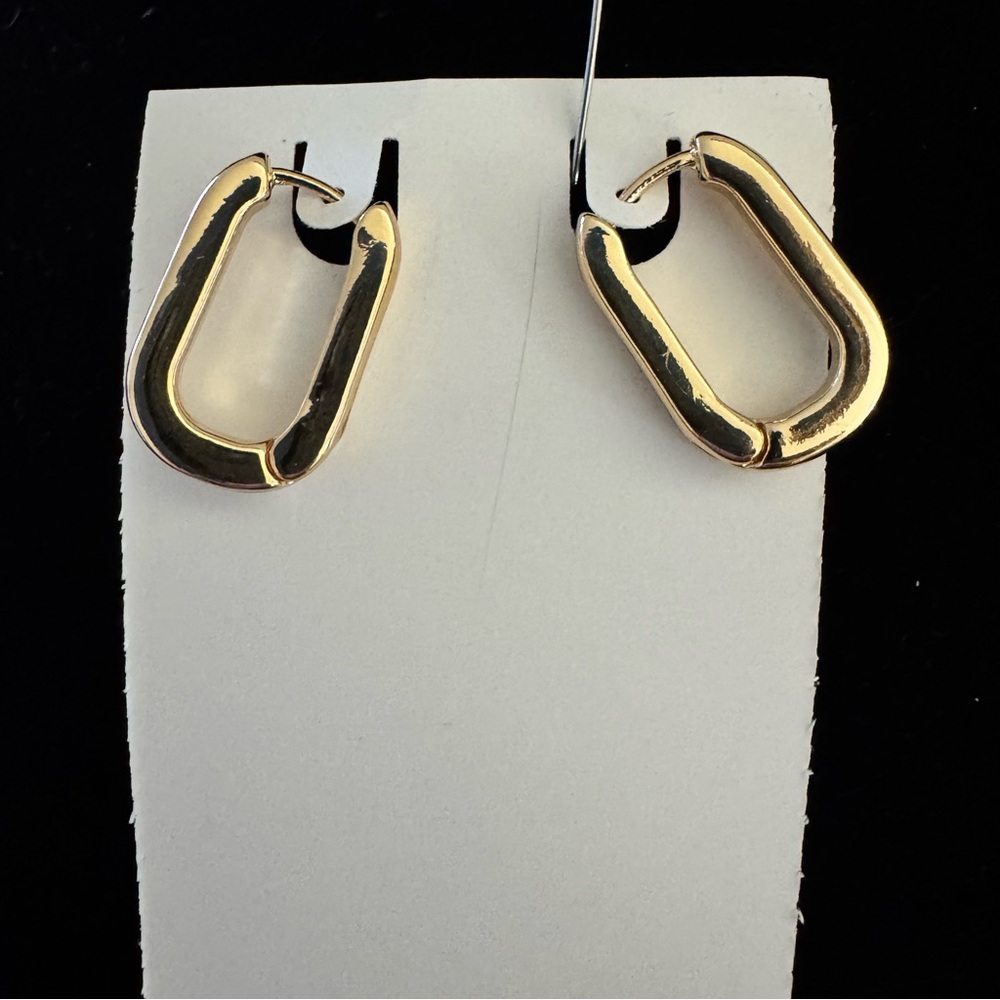Gold Hoop Huggie Earrings